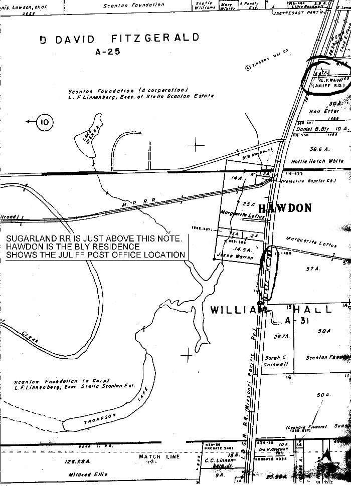 Hawdon shown on 1940 map.